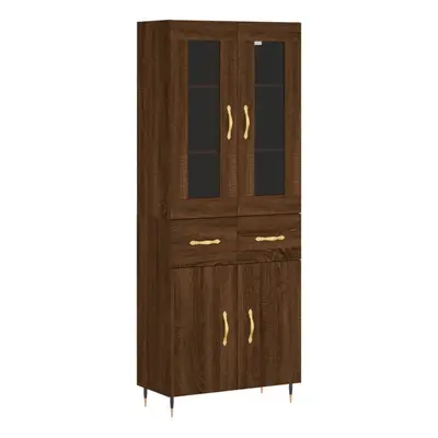 (brown oak, doors drawers) vidaXL Highboard Sideboard Tall Storage Cabinet Side Cabinet Engineer