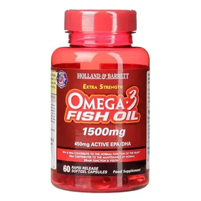 Holland & Barrett Extra Strength Omega Fish Oil 1500mg Capsules 60's