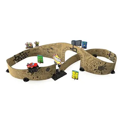 Car-Board Racers Monster Truck & Track, Cardboard Race PlaySet with Stunt Jump for Kids, Toy Car