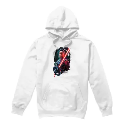 (S, White) Star Wars Mens Obi Wan Kenobi Reva Painted Hoodie