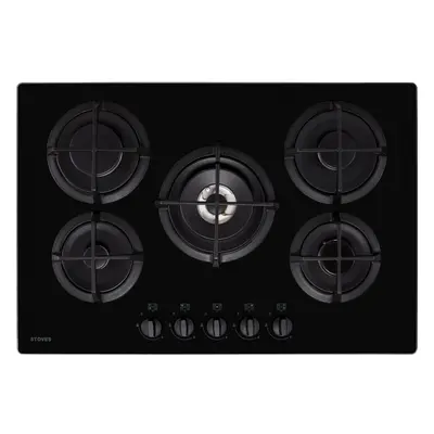 Stoves ST GTG75C 75cm Black Gas Hob with Burners