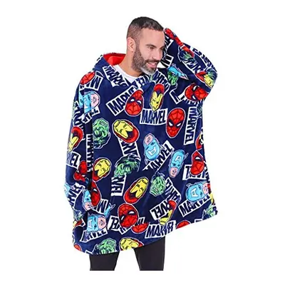 Avengers Mens Hoodie, Oversized Fleece Blanket Hoodie Blue