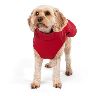 (Red, Medium) Wind, Waterproof Raincoat Dog Jacket Fleece Lined