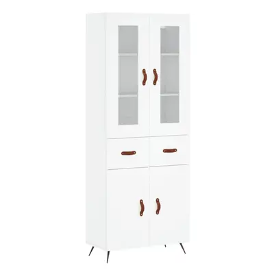 (white, doors drawers) vidaXL Highboard Sideboard Tall Storage Cabinet Side Cabinet Engineered W