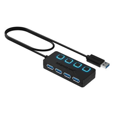 Sabrent 4-Port USB 3.0 Hub with Individual LED Power Switches (HB-UM43)