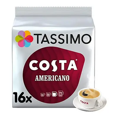 Tassimo Costa Americano Coffee Pods x16 (Pack of 5, Total Drinks)