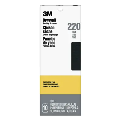 99436 Drywall Sanding Screens Pro-Pak, 220-Grit, Black, 4-3/16 in x 11-1/4 in