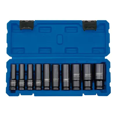 Metric Deep Impact Socket Set, 1/2"" Sq. Dr. (10 Piece)