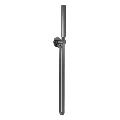 Round Outlet Elbow, Parking Bracket & Shower Handset - Brushed Pewter