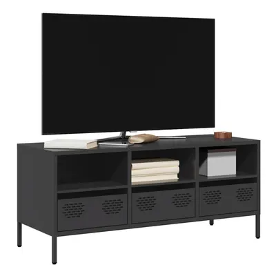 vidaXL TV Cabinet Black 101.5x39x43.5 cm Cold-rolled Steel