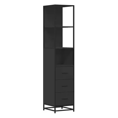 (black) vidaXL Bathroom Cabinet Grey Sonoma 35x37.5x166 cm Engineered Wood