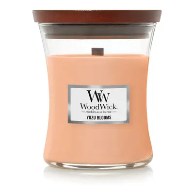 WoodWick Medium Hourglass Candle Yuzu Blooms - Premium Soy Blend Wax Pluswick Innovation Wood Wi