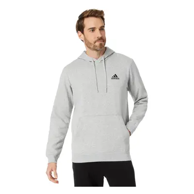 adidas Men's Size Essentials Fleece Hoodie Medium Grey Heather/Black