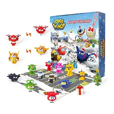 Super Wings Advent Calendar Christmas Toys for 4 6 Years Old Boys Girls, Pcs Collectable Figures