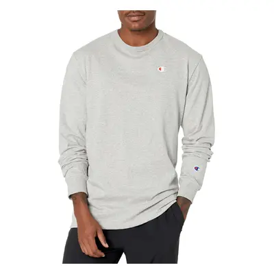 Champion Men's Long Sleeve Tee Oxford Gray-Y06145 Medium