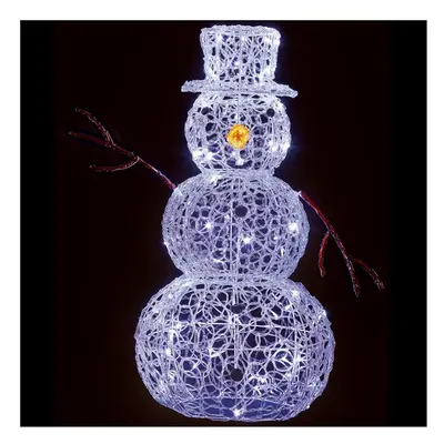 90cm Acrylic Snowman with Twinkling White LEDs