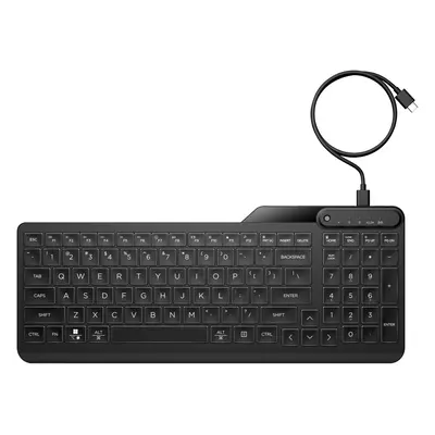 HP - Keyboard - multi device - 65% - compact - backlit - USB - UK - black