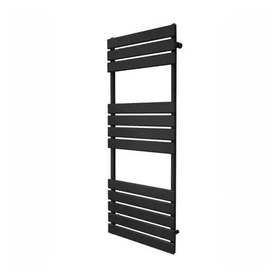 Flat Panel Towel Radiator - 1200mm x 450mm - Black