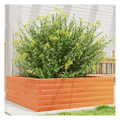 vidaXL Garden Planter Outdoor Flower Pot Planter Pot Wax Brown Solid Wood Pine