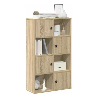 vidaXL Bookcase Sonoma Oak 60x24x101.5 cm Engineered Wood