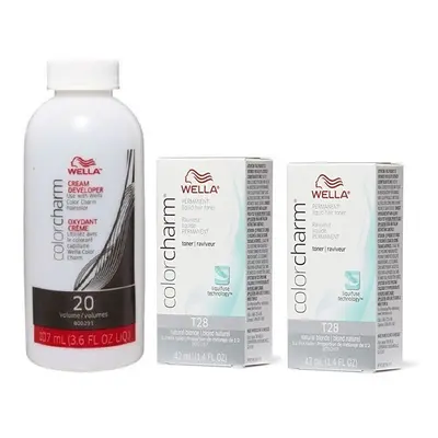 (2pk Natural Blonde With Cream Developer -106ml) Wella Blonde Colour Charm | Permanent Liquid Ha