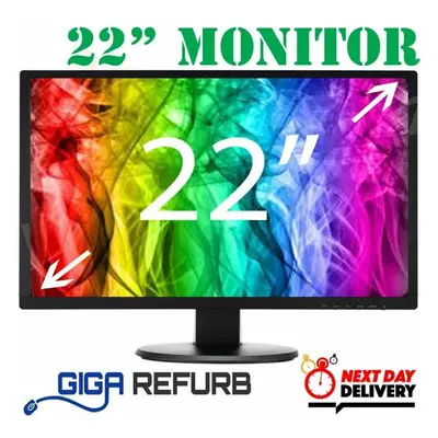 Dell 22" LCD TFT PC Movie Gaming CCTV VGA Monitor