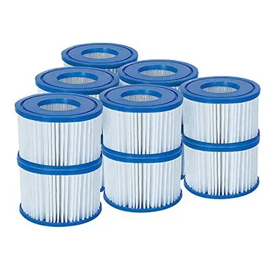 12 Pack Bestway Lay-Z-Spa Filter Cartridge, Size VI 10.6cm x 8cm