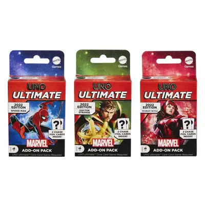 Mattel Games UNO Ultimate Marvel Add-On 3-Pack Set with Collectible Ch