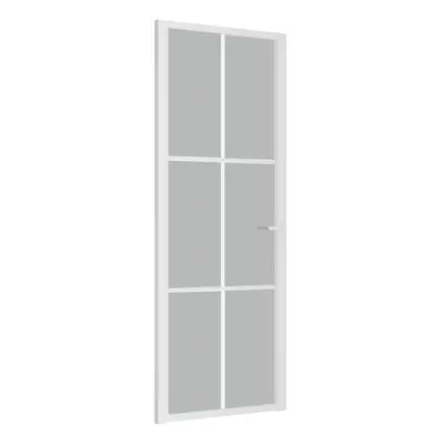 (White and transparent, x 201.5 cm (W x H)) vidaXL Interior Door ESG Glass and Aluminium Bedroom