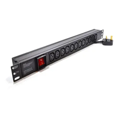 kenable Power Distribution Unit Way C13 IEC Horizontal PDU to UK Plug