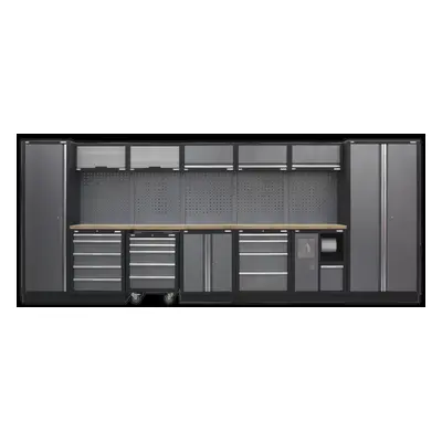 Superline PRO® 4.9m Storage System - Wood Worktop