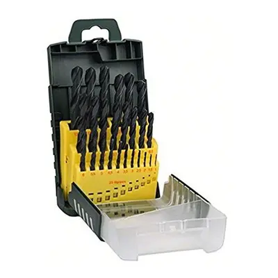 Bosch Professional 25-Piece HSS-R Metal Drill bit Set Black