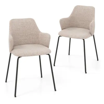 Modern Dining Chairs Set of Upholstered Accent Chairs with armrest