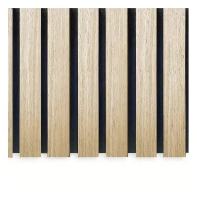 (Light Oak) Acoustic Wall Panel Wrapped MDF 2400mm x 600mm ECO