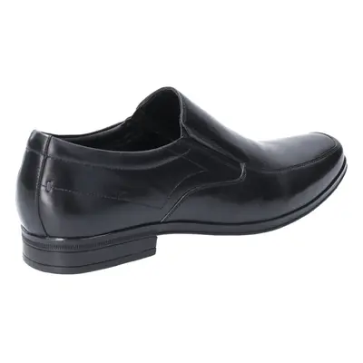 (Black, (Adults')) Hush Puppies Billy Leather Men's Black Slip-On Shoes