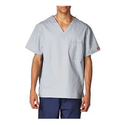 Dickies mens Signature V-neck Medical Scrubs Shirt grey 4X-Large US