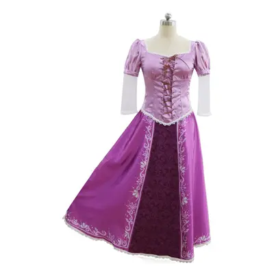 (Adult-M) Adult Fairytale Princess Tangled Rapunzel Dress Halloween Fancy Cosplay Costume