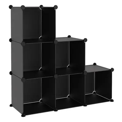 (black, 94.5 x 31.5 x cm) vidaXL Storage Cube Organiser PP Shoe Rack Room Divider Multi Colours/