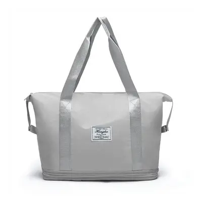 (Gray (the bottom layer expansion+dry and wet separation)) Travel Bag Large -Capacity Dual Expan