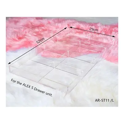 (AR-ST11 - 52cm) ANON DIY Drawer Divider Set For ALEX And Drawers,Acrylic Customizable in-Drawer