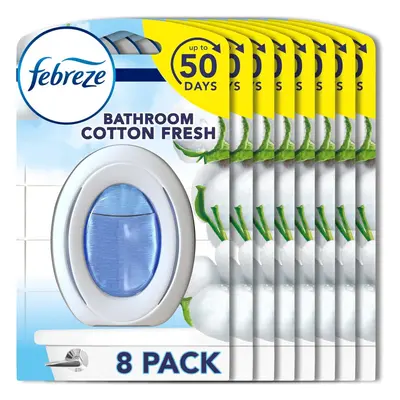 Febreze Bathroom Air Freshener, Odour Eliminator, Cotton Fresh, Count