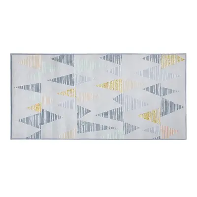 Area Rug x cm Grey and Yellow YAYLA