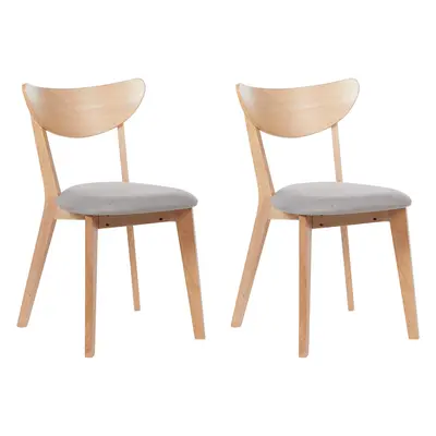 Set of Dining Chairs ERIE Light Wood