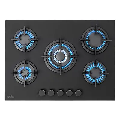 Klarstein Gas Cooker, Burners Gas Hob, 10400W Built In Ring Electric Hob, Campervan Cooktops Gas