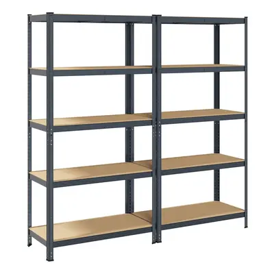 vidaXL 5-Layer Storage Shelves pcs Anthracite Steel&Engineered Wood