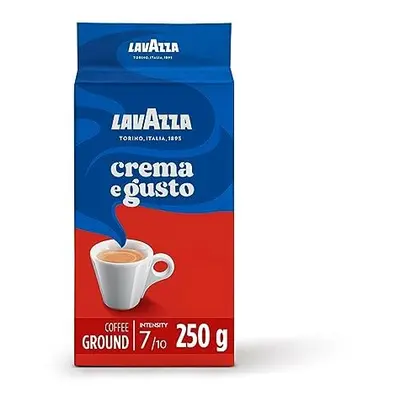 Lavazza, Crema e Gusto Classico, Ground Coffee, Packs of 250g, Ideal for Moka Pot or Filtered Co