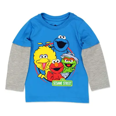 Sesame Street Elmo and Cookie Monster Boys TShirt for Infant and Toddlers Blue or Red