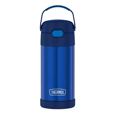 THERMOS FUNTAINER Ounce Stainless Steel Vacuum Insulated Kids Straw Bottle, Blue