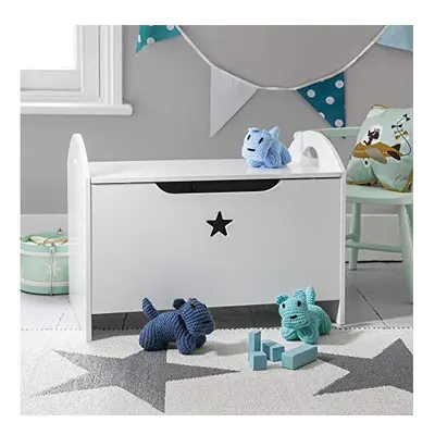 Noa and Nani - Zeta Toy Box | Toy Storage Organiser with Star Design - (White)