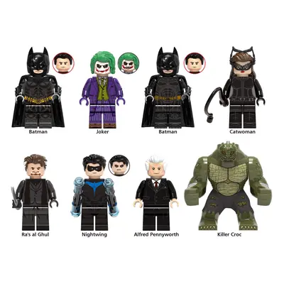 (Style A 8pcs) 8pcs/16PCS DC Marvel Superheroes Minifigures Toys Fit Lego